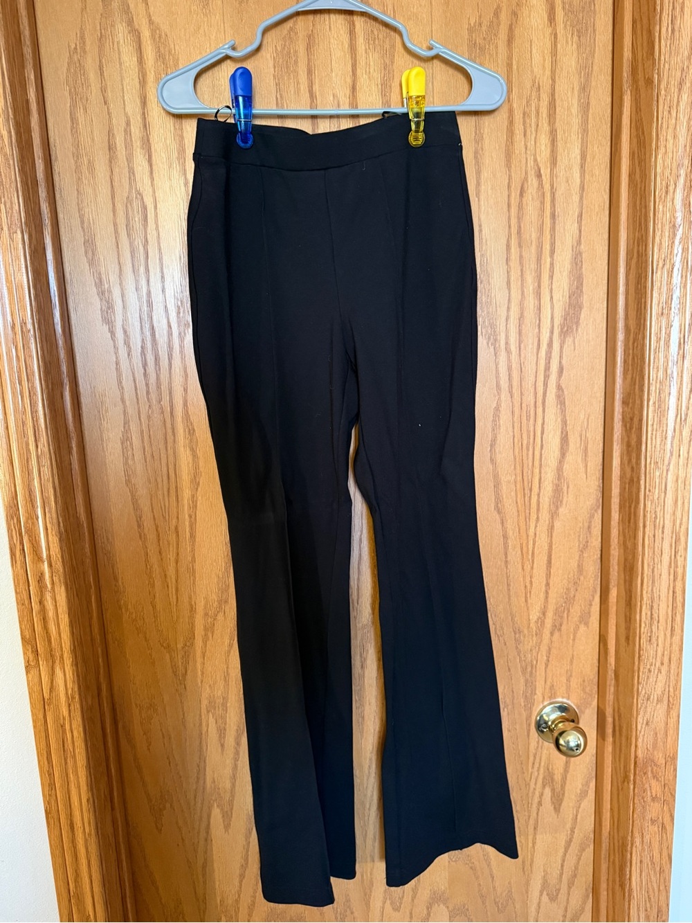 DKNY Black Stretch Bootcut Pants